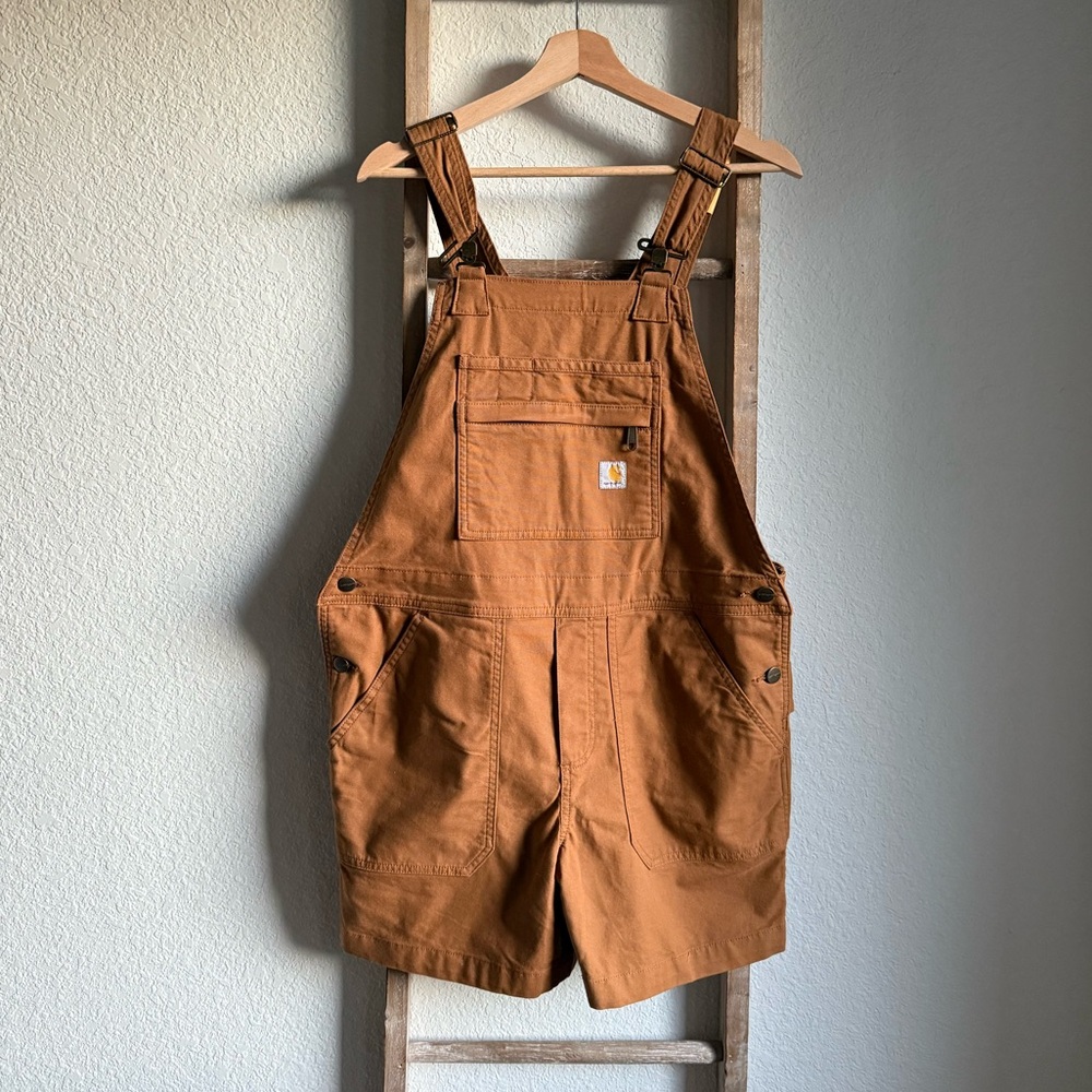 Carhartt Women's Rugged Flex Relaxed Fit Canvas Shortalls NWT Sz: Med - Picture 2 of 14